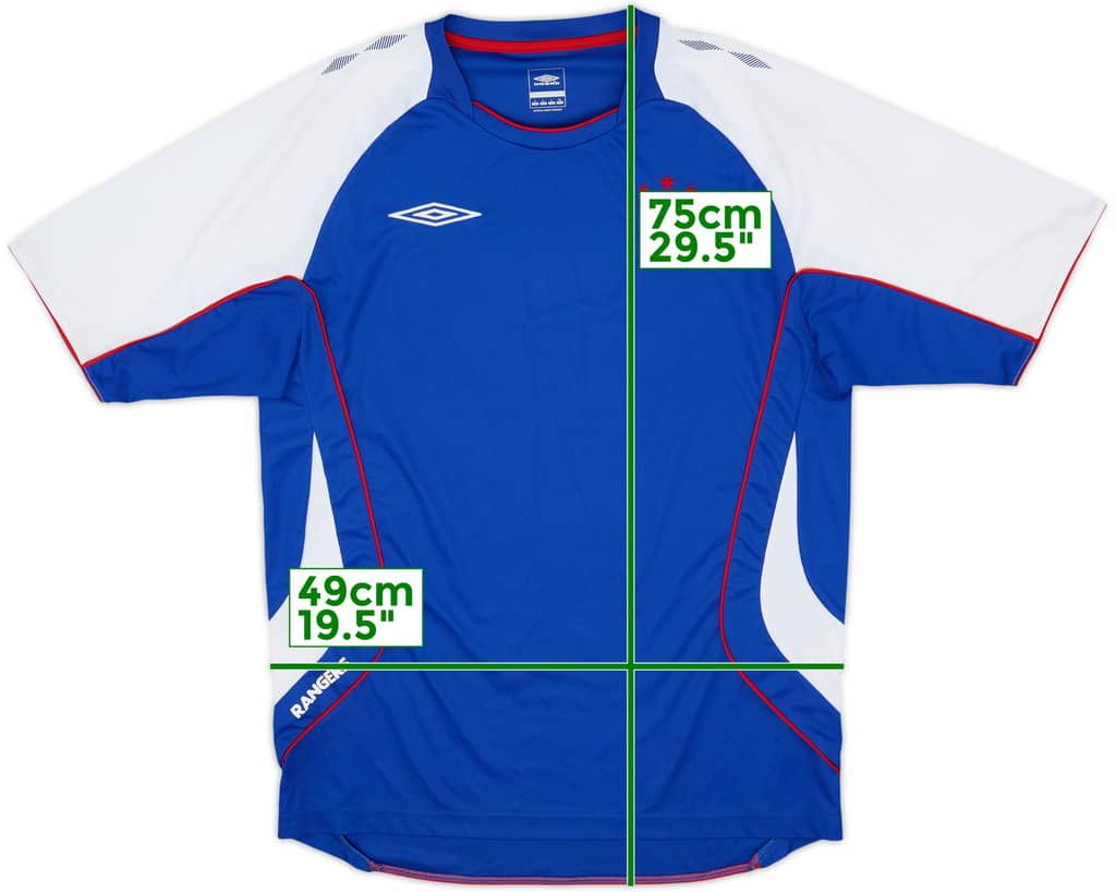 Camiseta Umbro de entrenamiento del Rangers 2006-07 - 10/10 - (L)