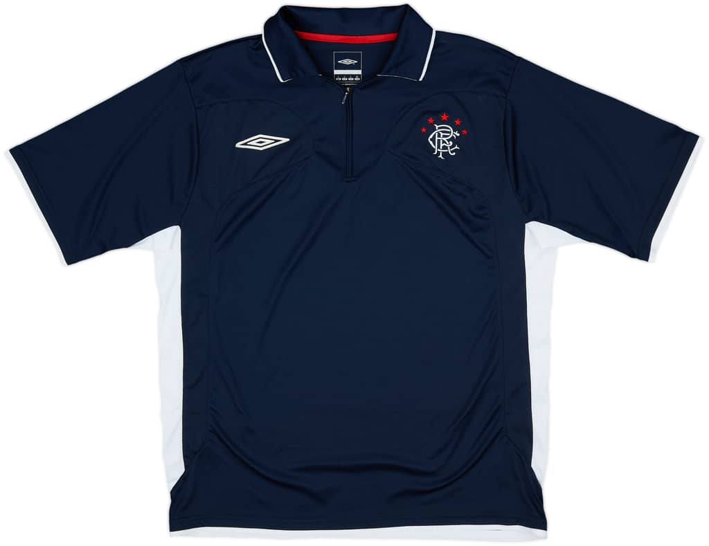 2007-08 Rangers Umbro 1/4 Zip Polo Shirt - 6/10 - (L)