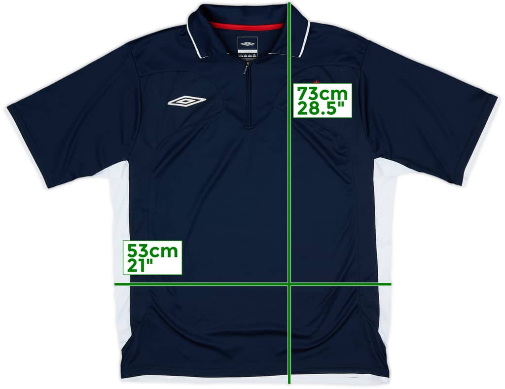 2007-08 Rangers Umbro 1/4 Zip Polo Shirt - 6/10 - (L)