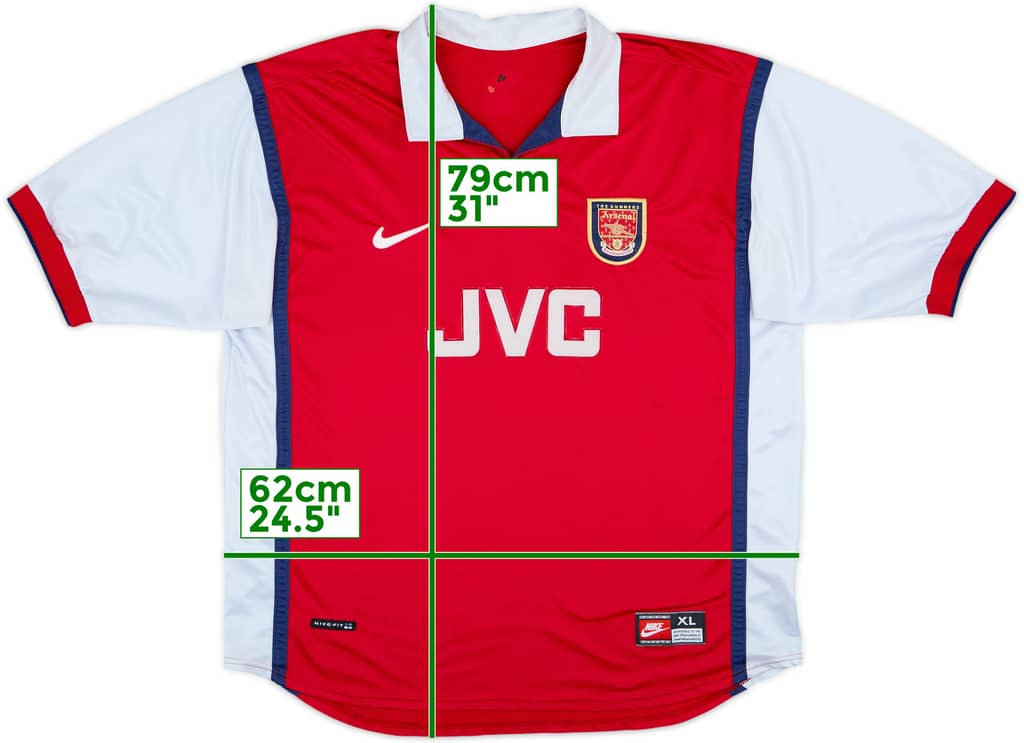 1998-99 Arsenal Home Shirt - 5/10 - (XL)