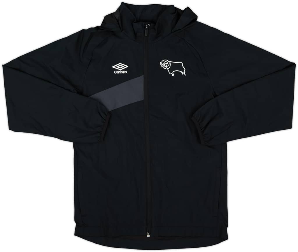 2018-19 Derby County Umbro Hooded Rain Jacket - 9/10 - (XL.Boys)
