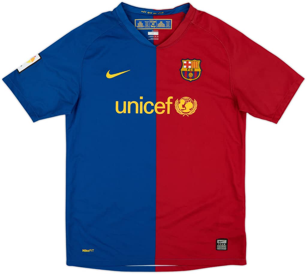 2008-09 Barcelona Home Shirt - 9/10 - (Women's XL)