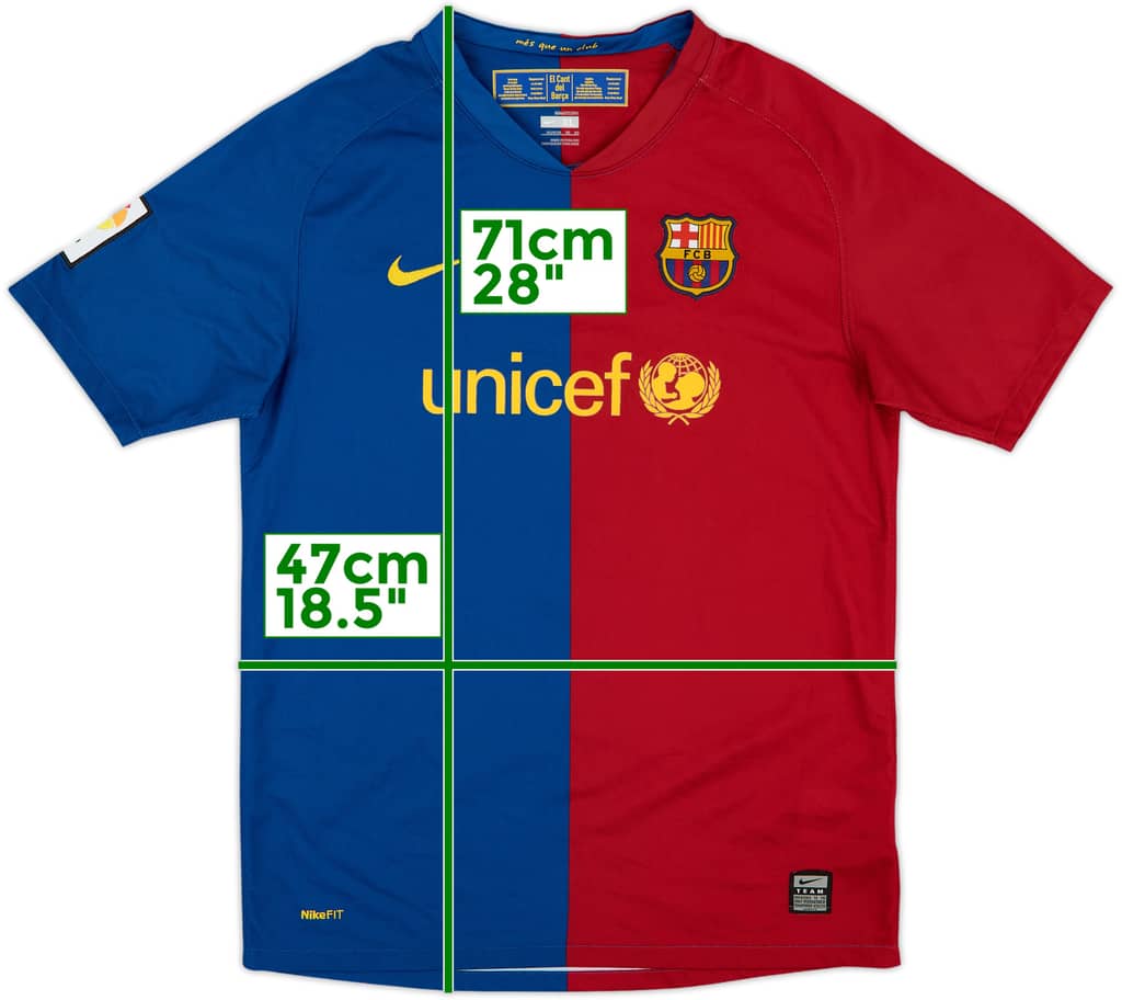 2008-09 Barcelona Home Shirt - 9/10 - (Women's XL)