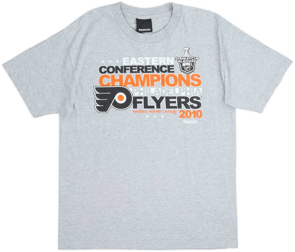 2010 Philadelphia Flyers Eastern Conference Champions Reebok Tee - 8/10 - (XL.Boys)