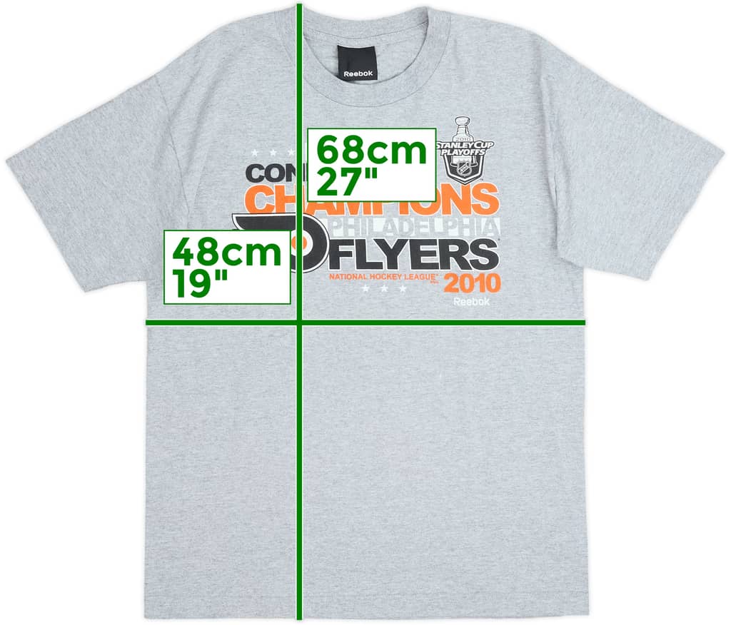 2010 Philadelphia Flyers Eastern Conference Champions Reebok Tee - 8/10 - (XL.Boys)