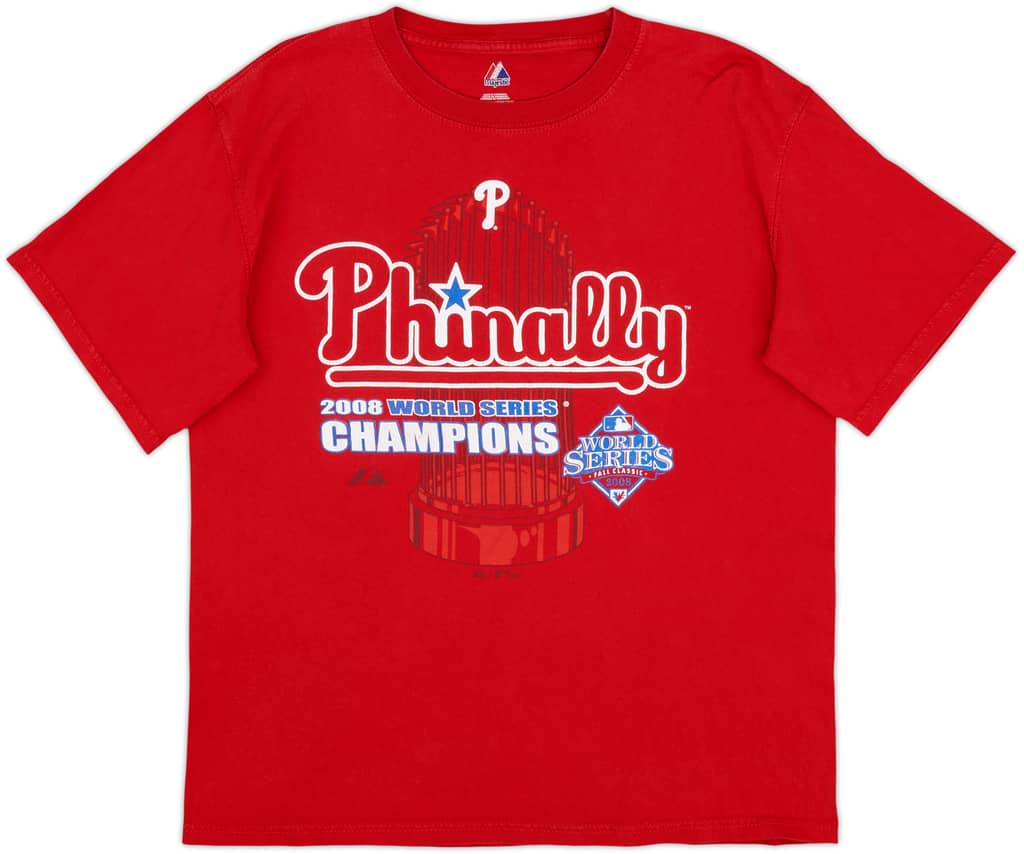 2008 Philadelphia Phillies World Series Champions Majestic Tee - 6/10 - (M)