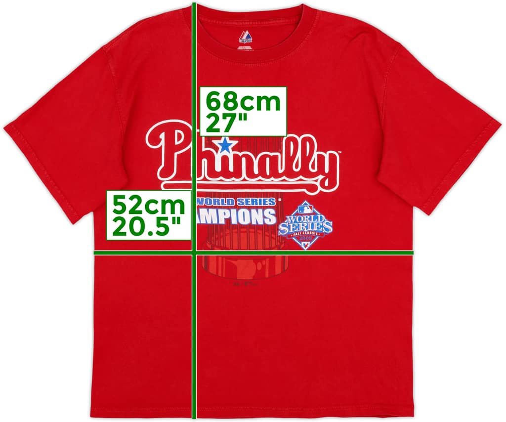 2008 Philadelphia Phillies World Series Champions Majestic Tee - 6/10 - (M)