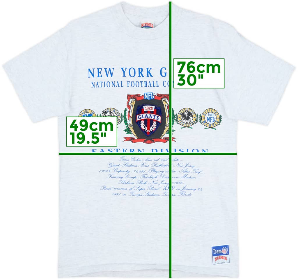 1990s New York Giants Nutmeg Graphic Tee - 9/10 - (M)