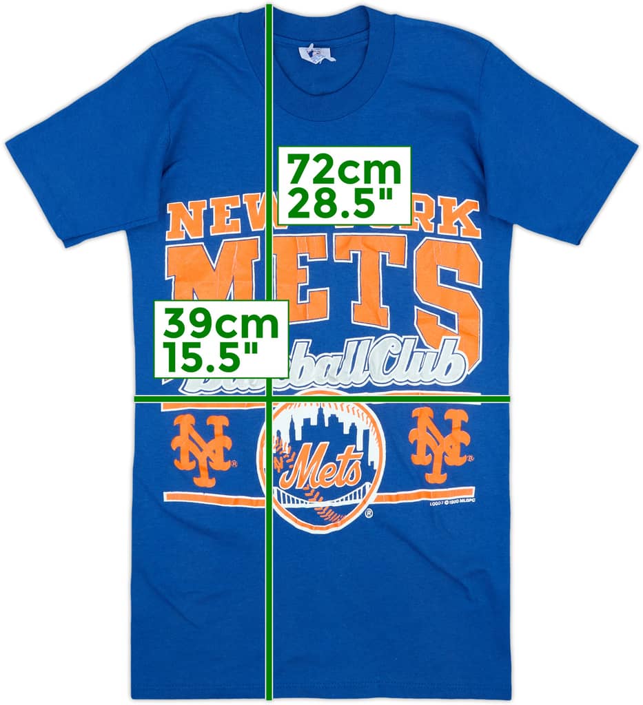 1990 New York Mets Logo 7 Graphic Tee - 7/10 - (S)