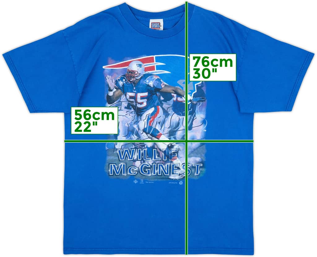 1996 New England Patriots Willie McGinest Graphic Tee - 7/10 - (XL)