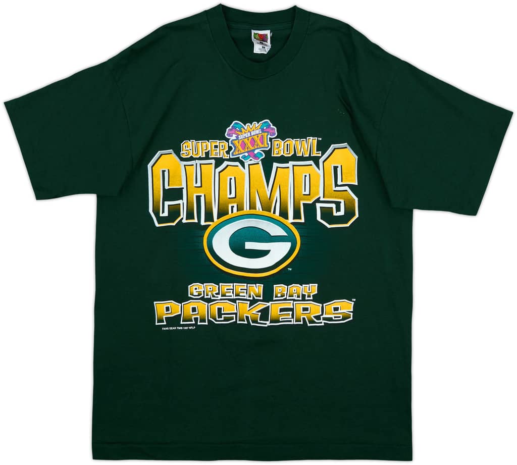 1997 Green Bay Packers Super Bowl XXXI Champs Graphic Tee - 9/10 - (L)
