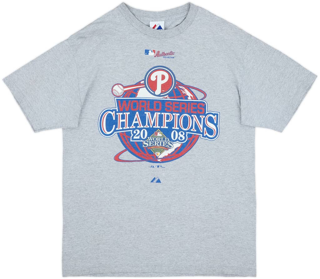2008 Philadelphia Phillies World Series Champions Majestic Tee - 6/10 - (L)