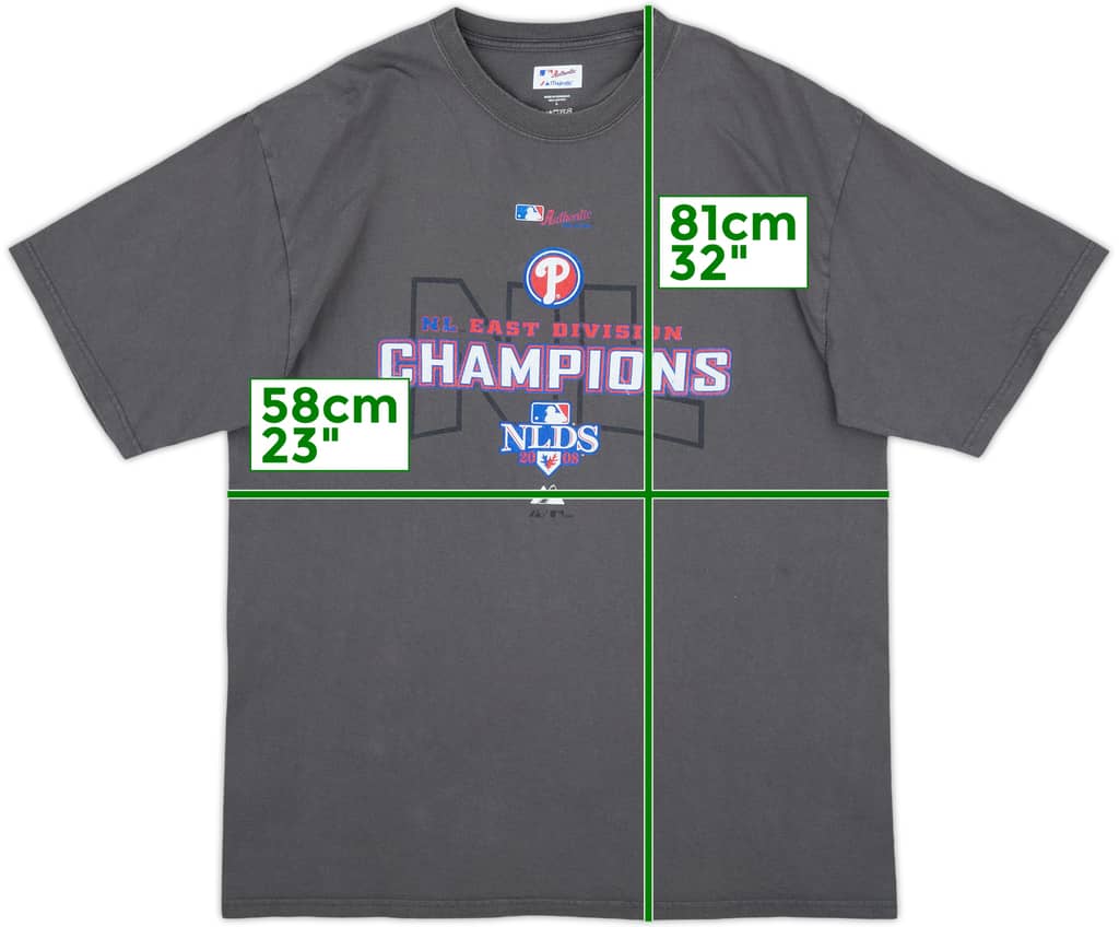 2008 Philadelphia Phillies NL East Division Champions Majestic Tee - 6/10 - (L)
