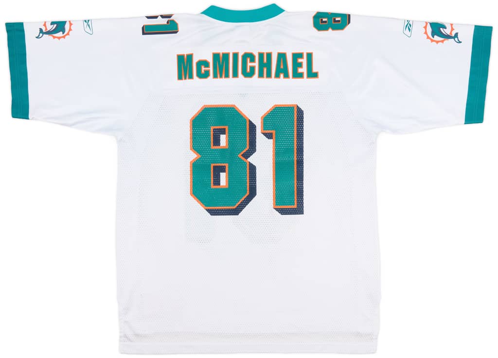 2002-04 Miami Dolphins McMichael #81 Reebok On Field Away Jersey (Very Good) L