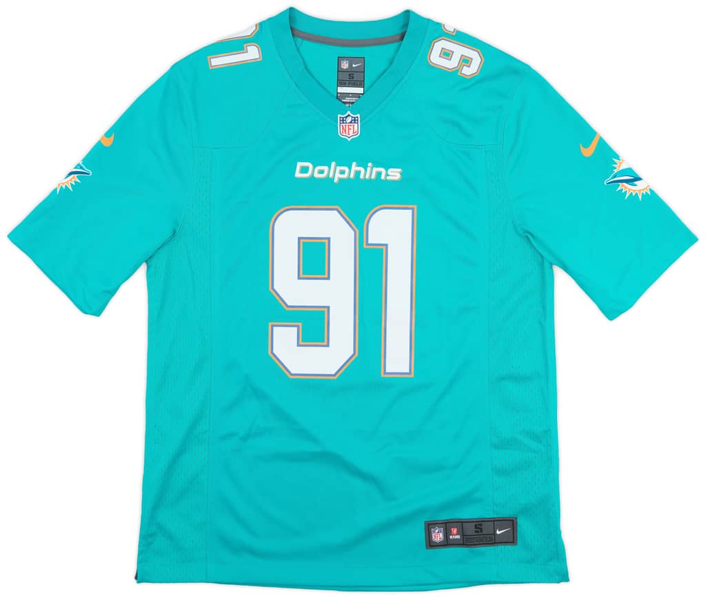 2013-17 Miami Dolphins Wake #91 Nike Game Home Jersey (Excellent) S