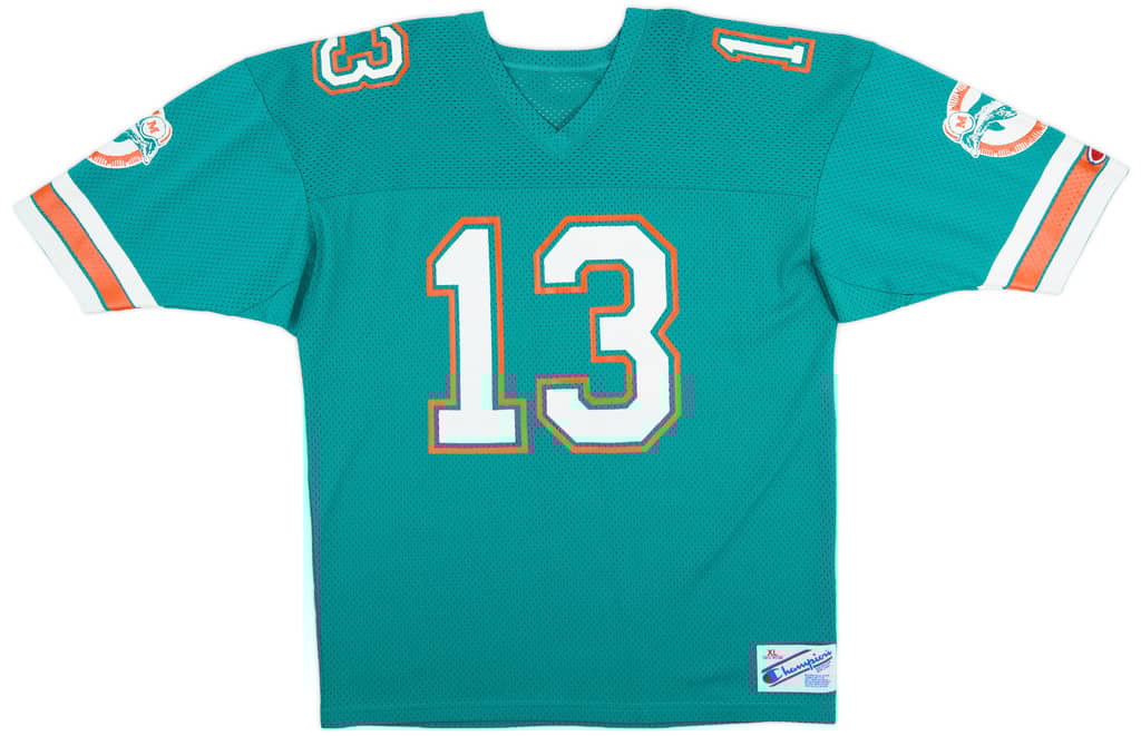 1987-89 Miami Dolphins Marino #13 Champion Home Jersey (Excellent) XL