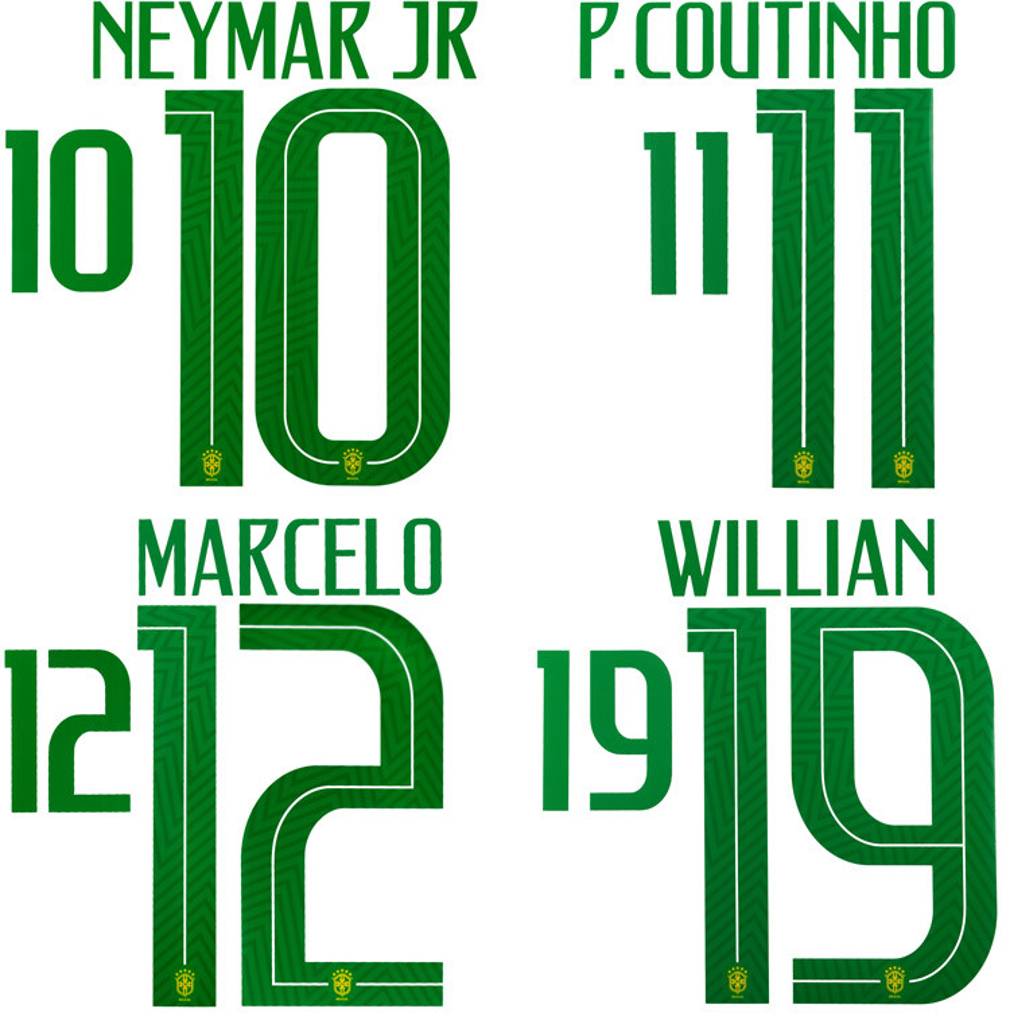 2018 Brazil Home Name Set