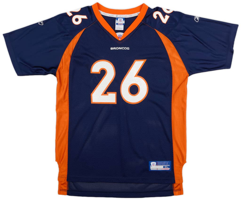 2002-03 Denver Broncos Portis #26 Reebok On Field Home Jersey (Very Good) XL.Kids