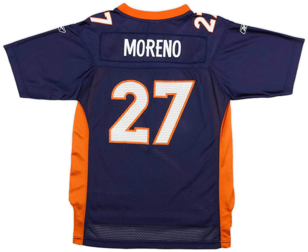 2009-11 Denver Broncos Moreno #27 Reebok On Field Home Jersey (Excellent) L.Kids