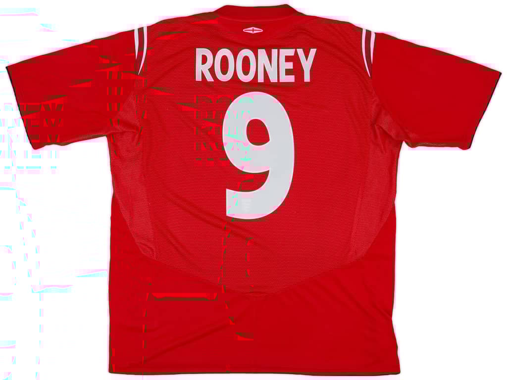 2004-06 England Away Shirt Rooney #9 - 8/10 - (XL)