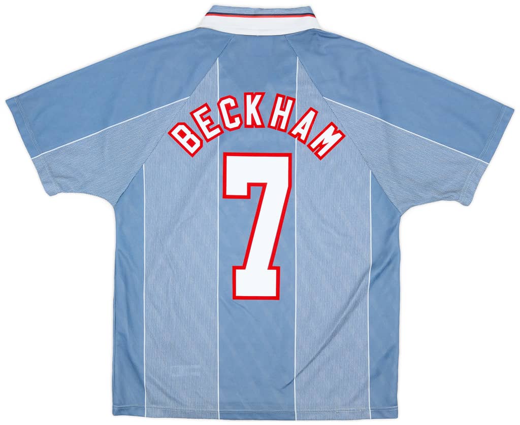 1996-97 England Away Shirt Beckham #7 - 7/10 - (M)