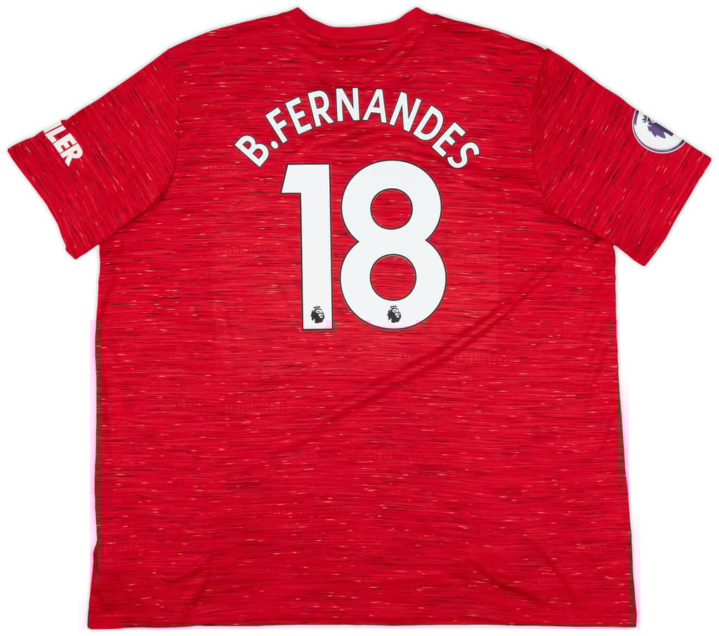 2020-21 Manchester United Home Shirt B.Fernandes #18 - 10/10 - (3XL)