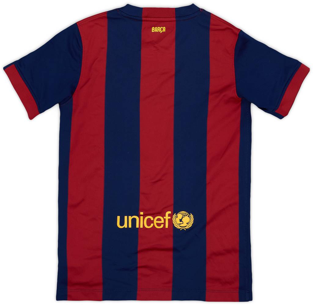 2014-15 Barcelona Home Shirt - 9/10 - (M.Boys)