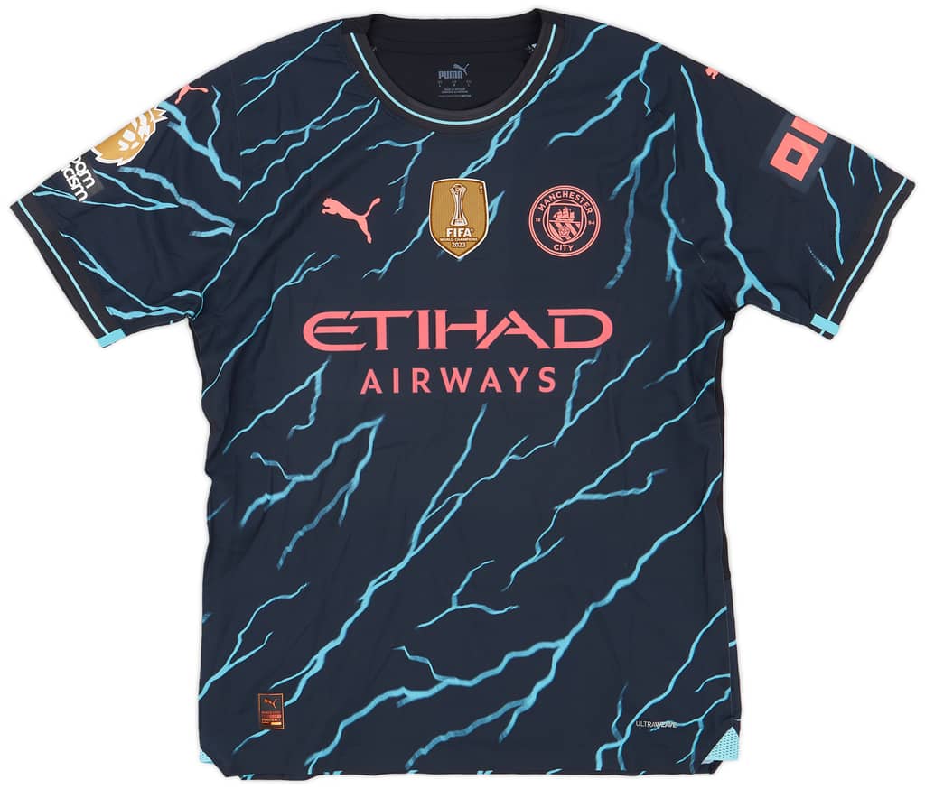 2023-24 Manchester City Match Issue Third Shirt Gvardiol #24