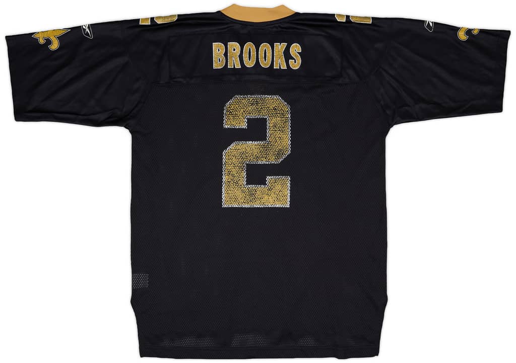 2002-04 New Orleans Saints Brooks #2 Reebok On Field Home Jersey - 4/10 - (L)