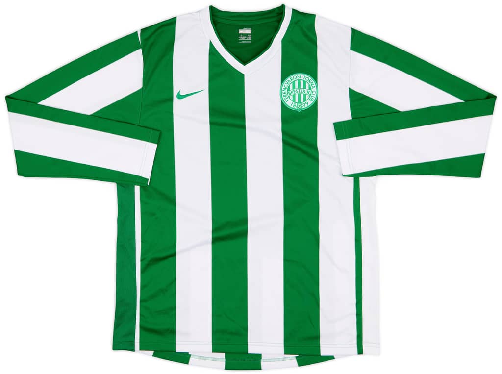 2007-08 Ferencvaros Player Issue Home L/S Shirt - 9/10 - (XL)