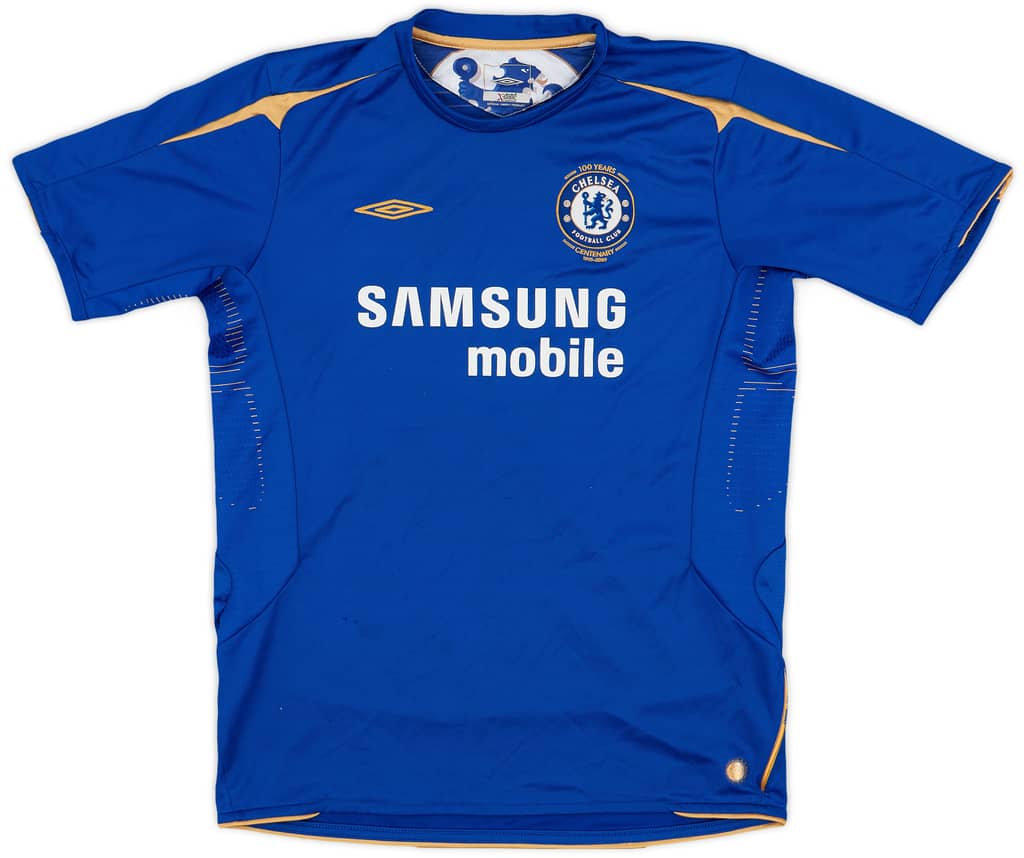 2005-06 Chelsea Centenary Home Shirt - 8/10 - (L.Boys)