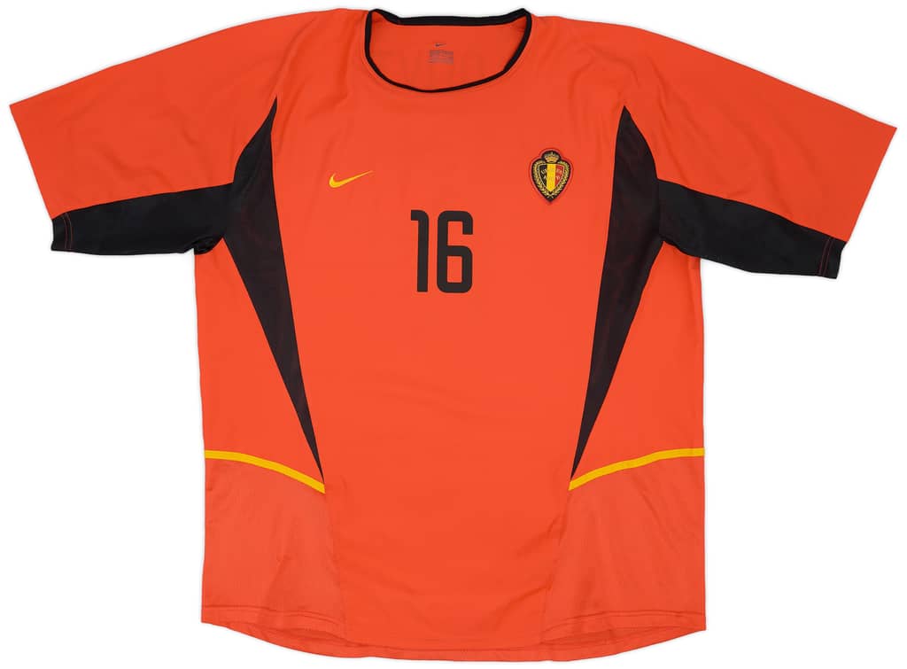 2002-04 Belgium Home Shirt Van Buyten #16 - 9/10 - (XXL)