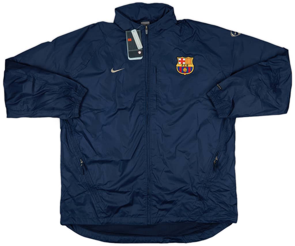 2003-04 Barcelona Nike Hooded Rain Jacket (XXL)