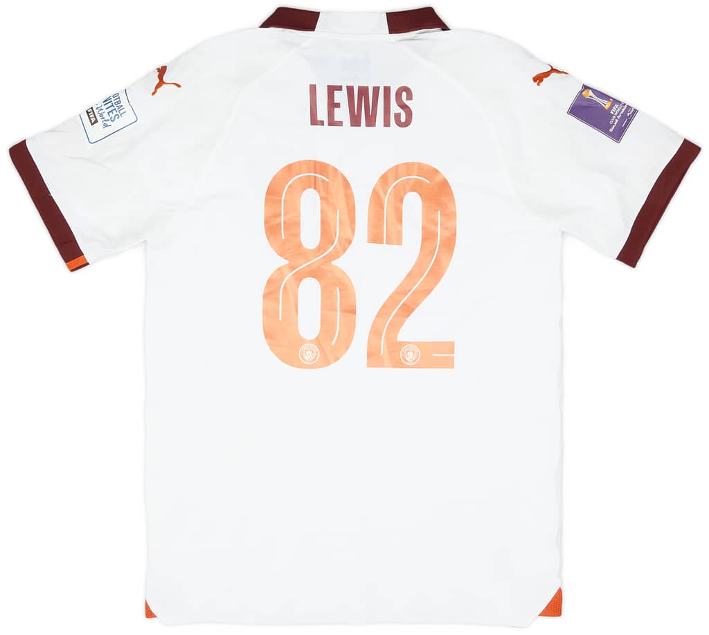 2023-24 Manchester City Match Issue Club World Cup Away Shirt Lewis #82