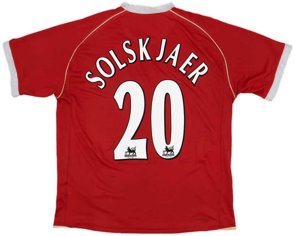 2006-07 Manchester United Home Shirt Solskjaer #20 - 5/10 - (L)