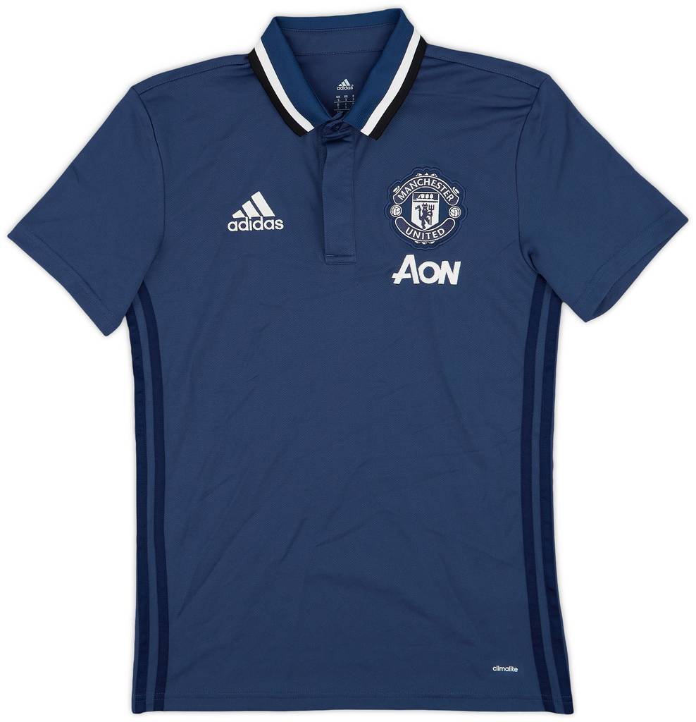 2016-17 Manchester United adidas Polo Shirt - 9/10 - (S)