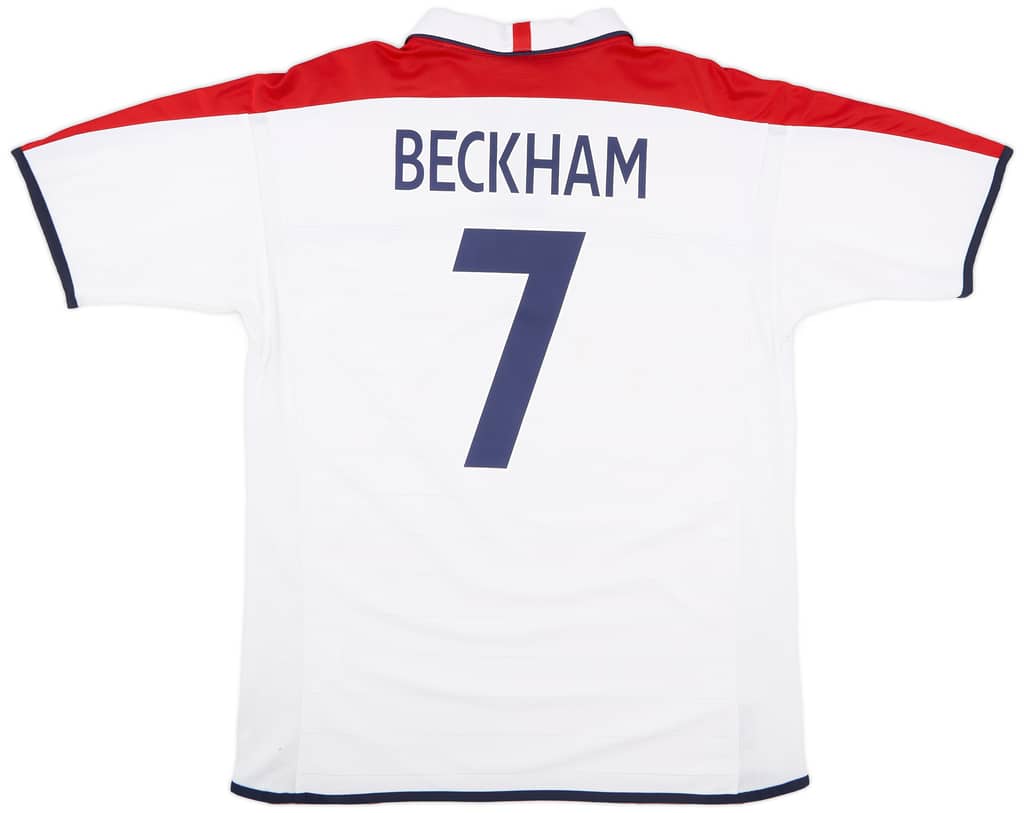 2003-05 England Home Shirt Beckham #7 - 6/10 - (XL)