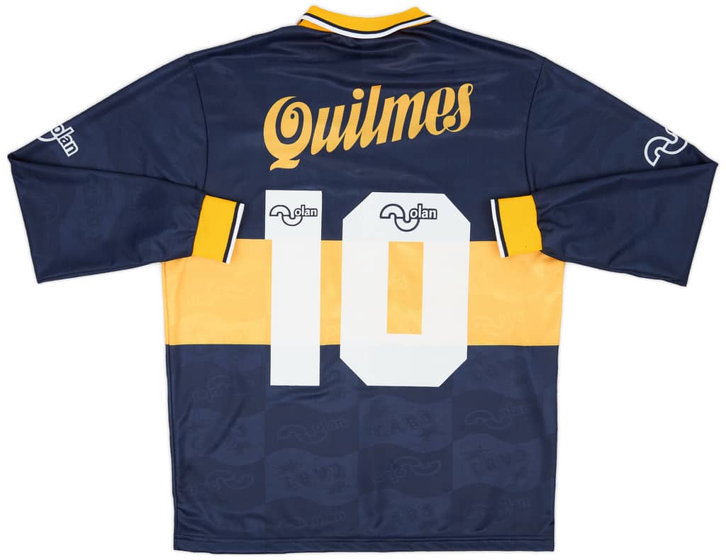 1995-96 Boca Juniors Olan ReIssue Home L/S Shirt #10 (Maradona)