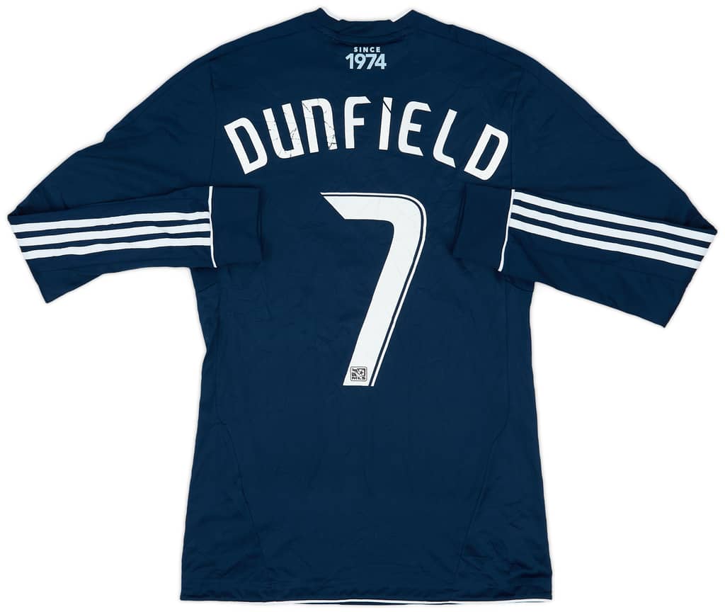 2011 Vancouver Whitecaps Match Issue Away L/S Shirt Dunfield #7