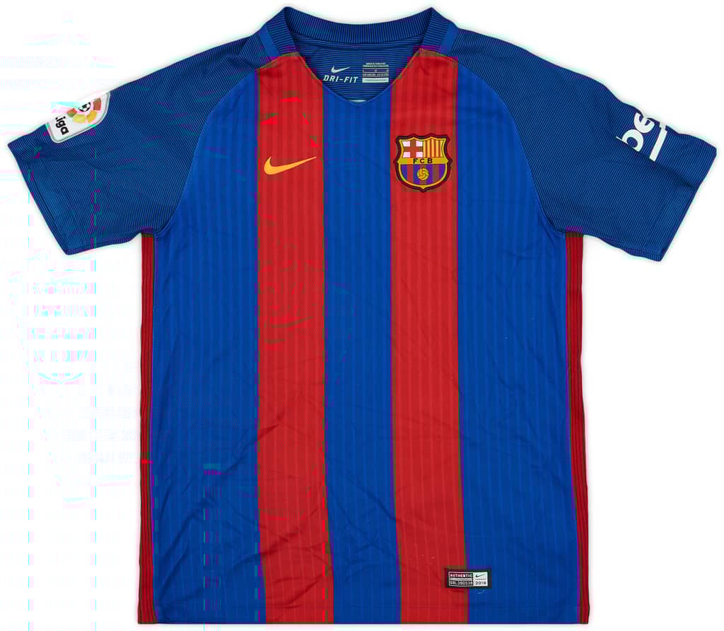 2016-17 Barcelona Home Shirt - 8/10 - (L.Boys)