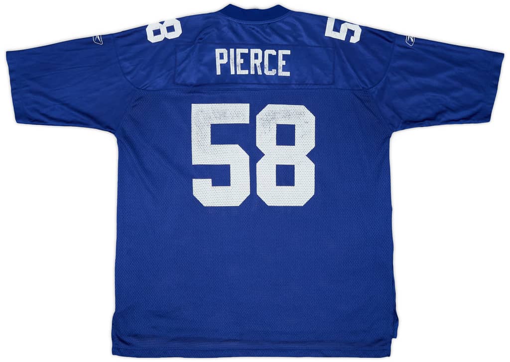 2005-06 New York Giants Pierce #58 Reebok On Field Home Jersey - 3/10 - (XXL)