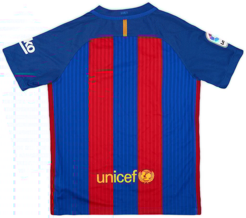 2016-17 Barcelona Home Shirt - 8/10 - (M.Boys)