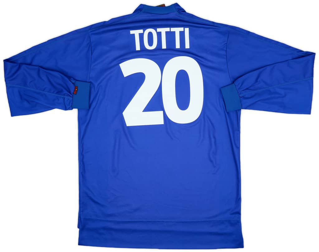 1998-99 Italy Home L/S Shirt Totti #20 - 9/10 - (XL)
