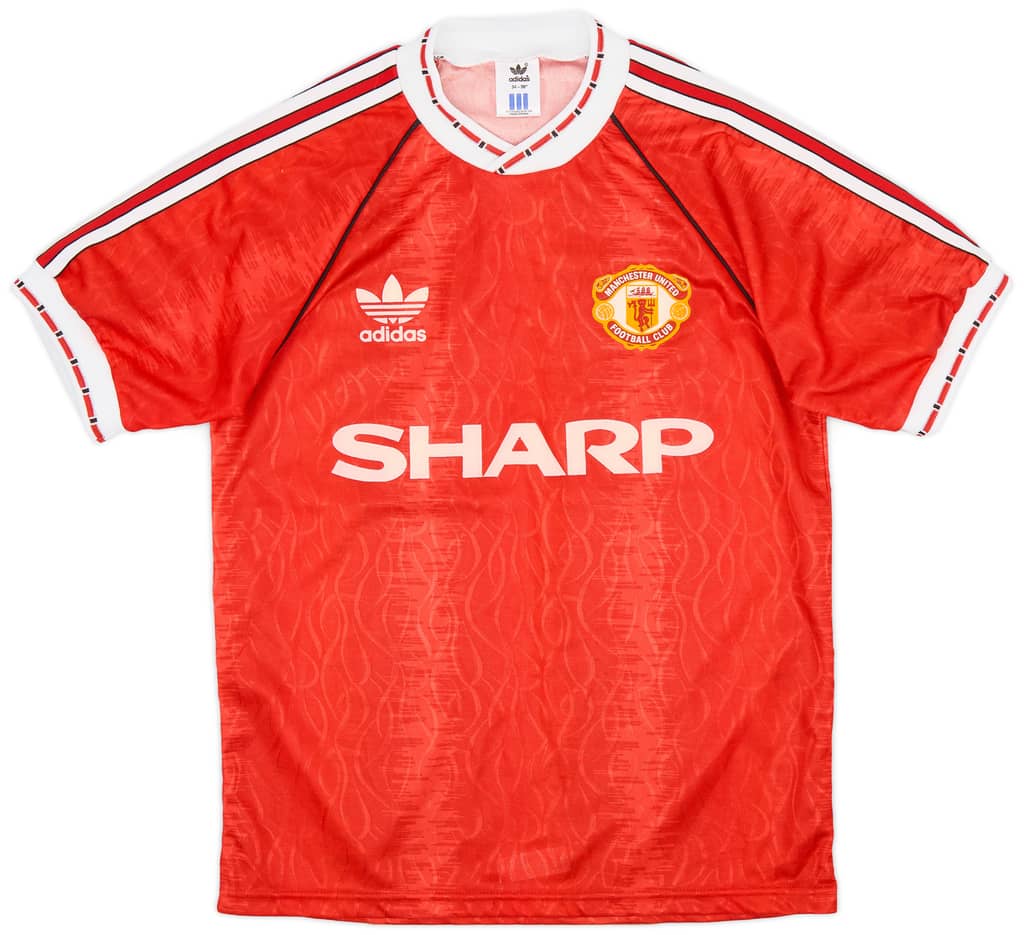 1990-92 Manchester United Home Shirt - 9/10 - (S)