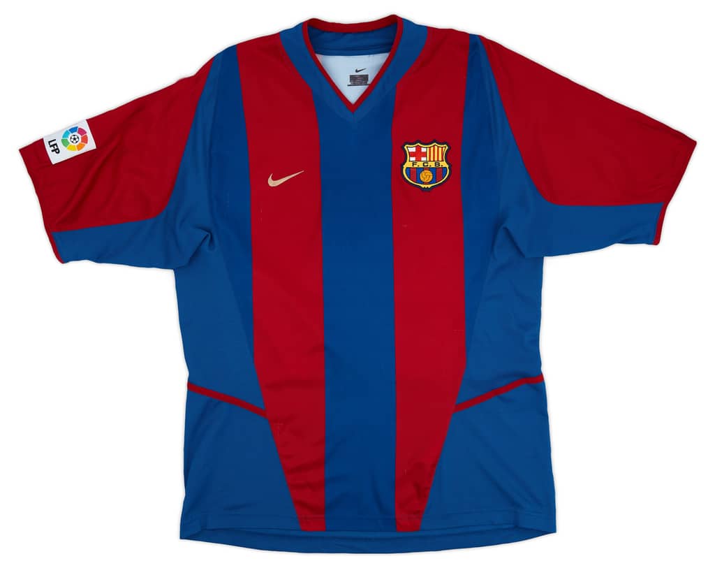 2002-03 Barcelona Home Shirt Xavi #6 - 8/10 - (S)