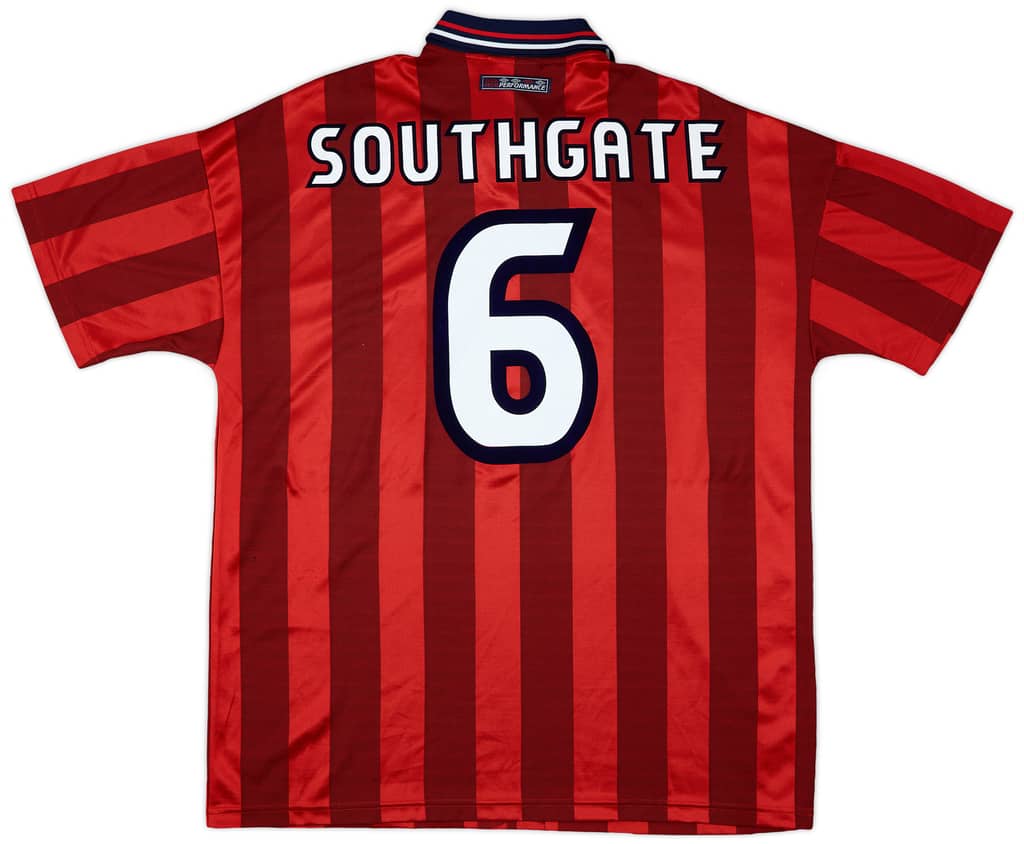 1997-99 England Away Shirt Southgate #6 - 9/10 - (XL)