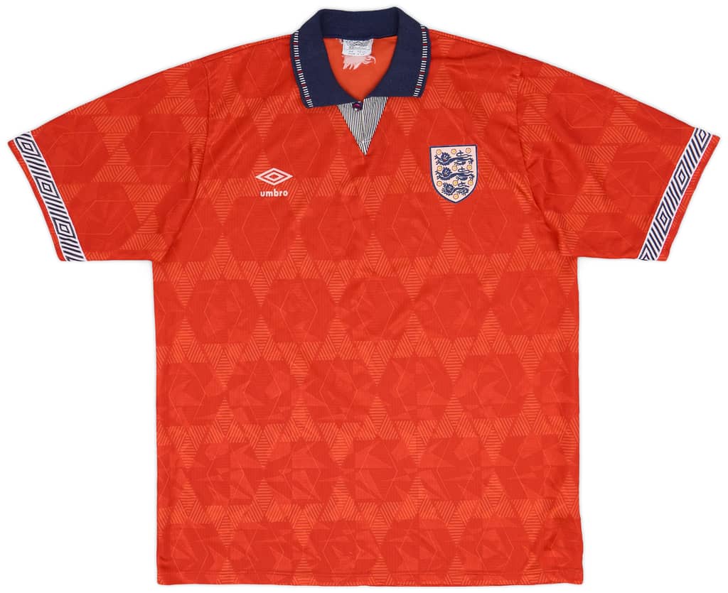 1990-93 England Away Shirt - 8/10 - (L)