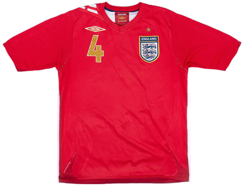 2006-08 England Away Shirt Gerrard #4 - 6/10 - (S)