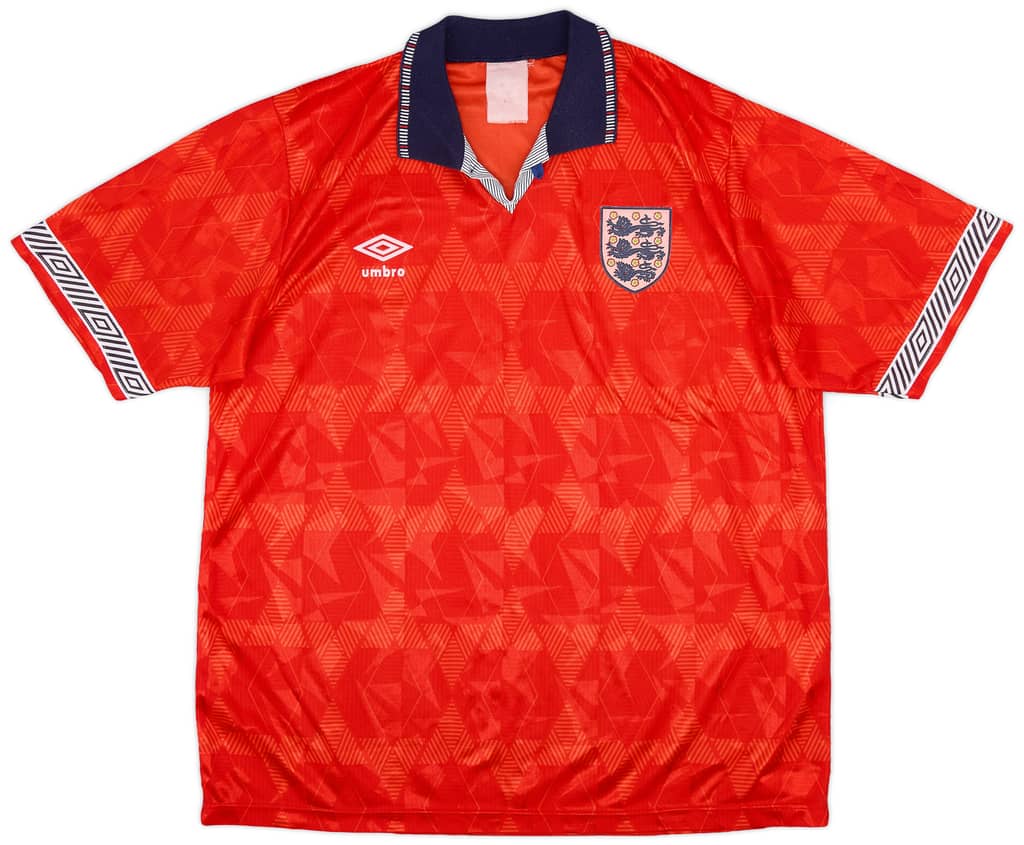 1990-93 England Away Shirt - 8/10 - (L)
