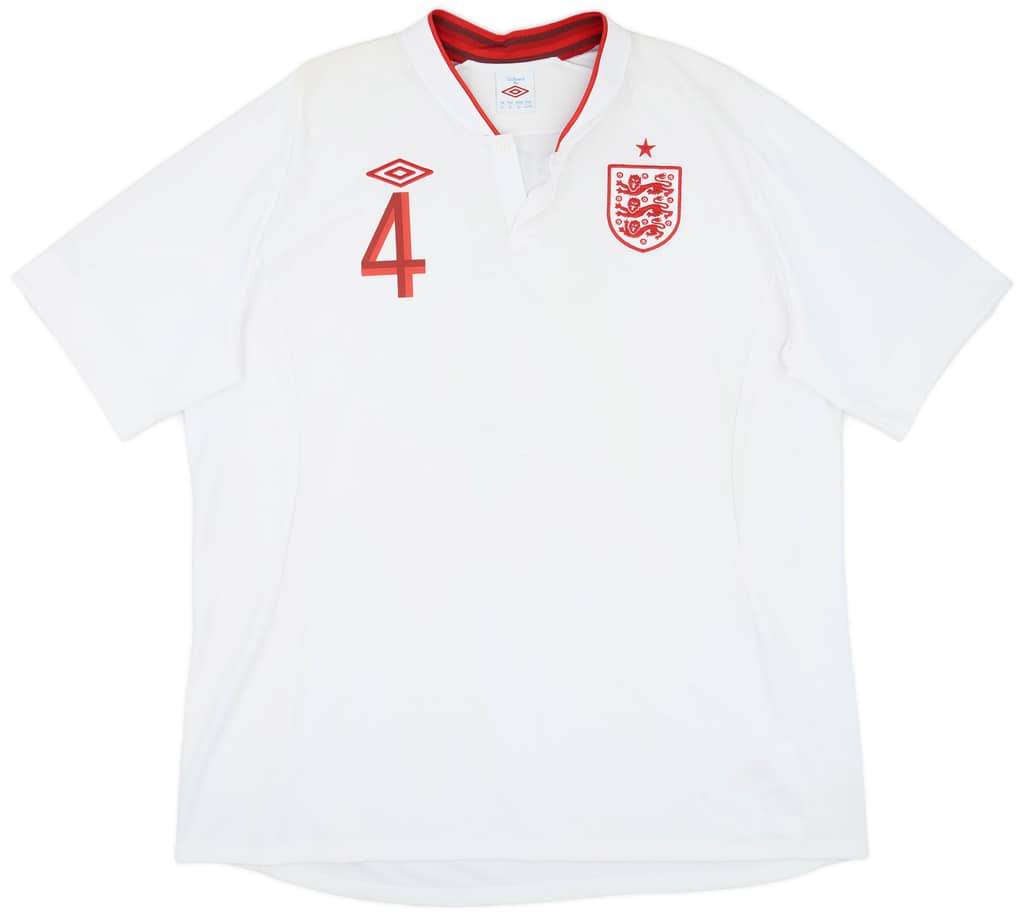 2012-13 England Home Shirt Gerrard #4 - 7/10 - (XXL)